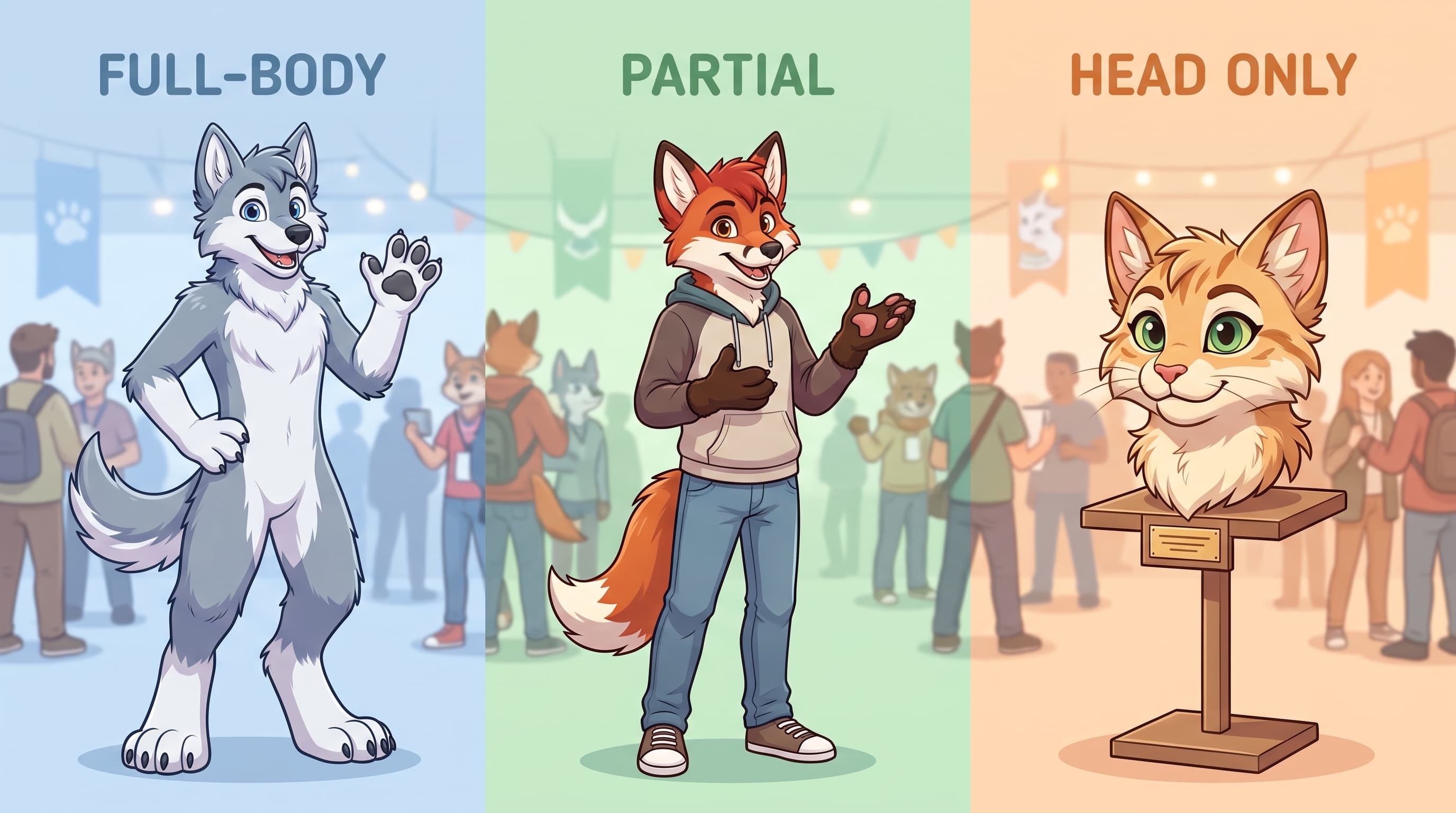 Fullsuit vs partial vs fursuit head — что выбрать